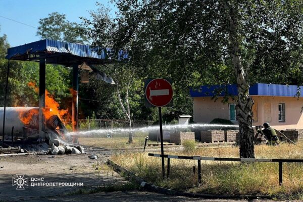 Росіяни атакували дроном АЗС у Марганці